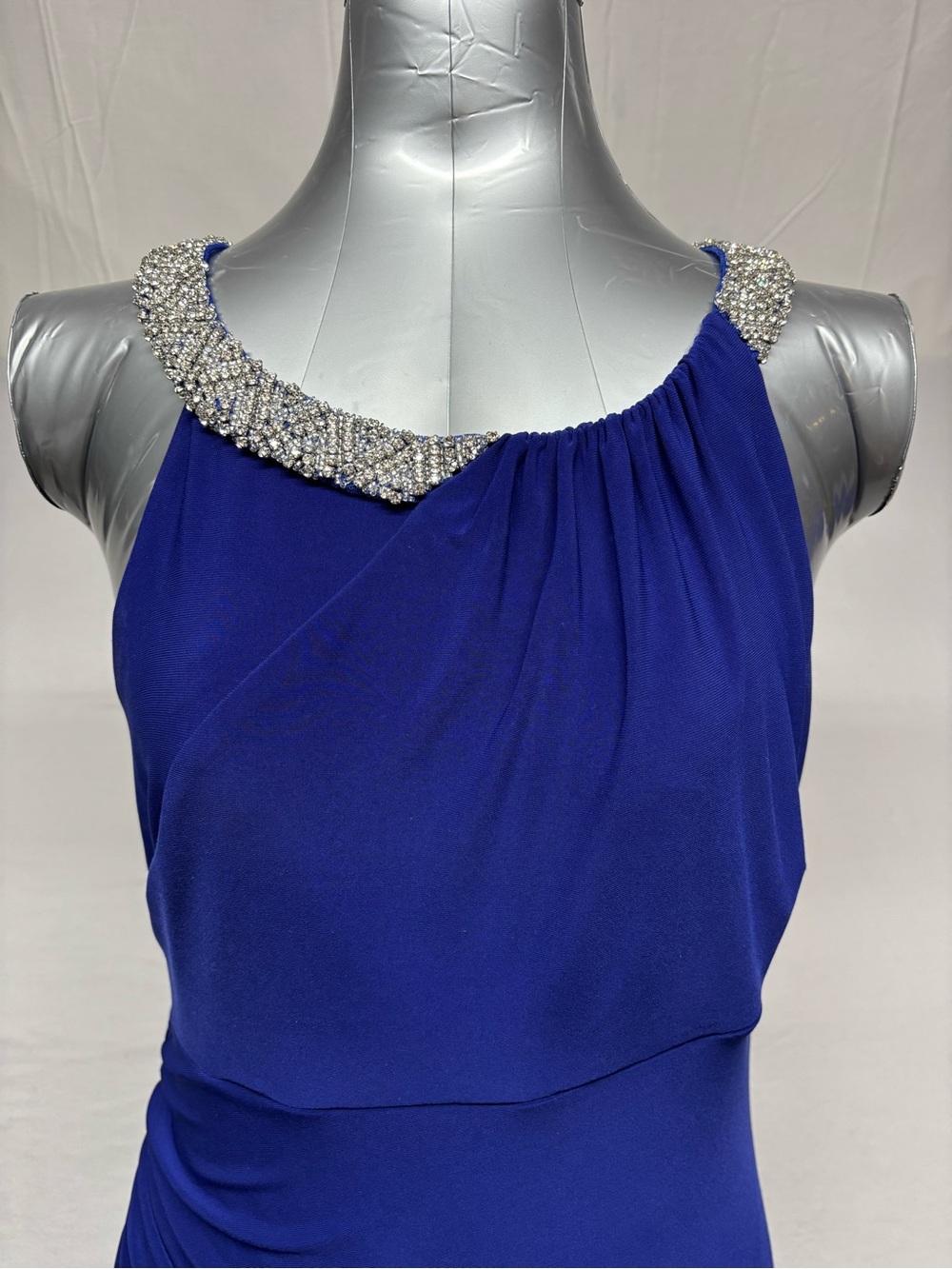 Ralph Lauren Royal Blue Maxi Dress with Rhinestone Strap 
Formal wedding party